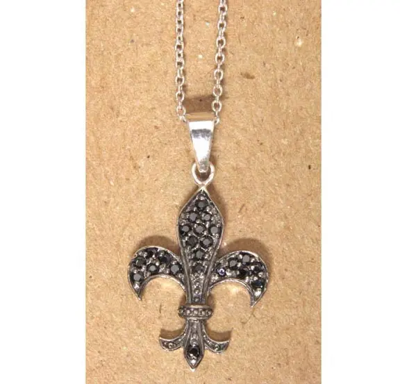 Fleur-De-Lis Silver Necklace – Classic Pendant Design 1