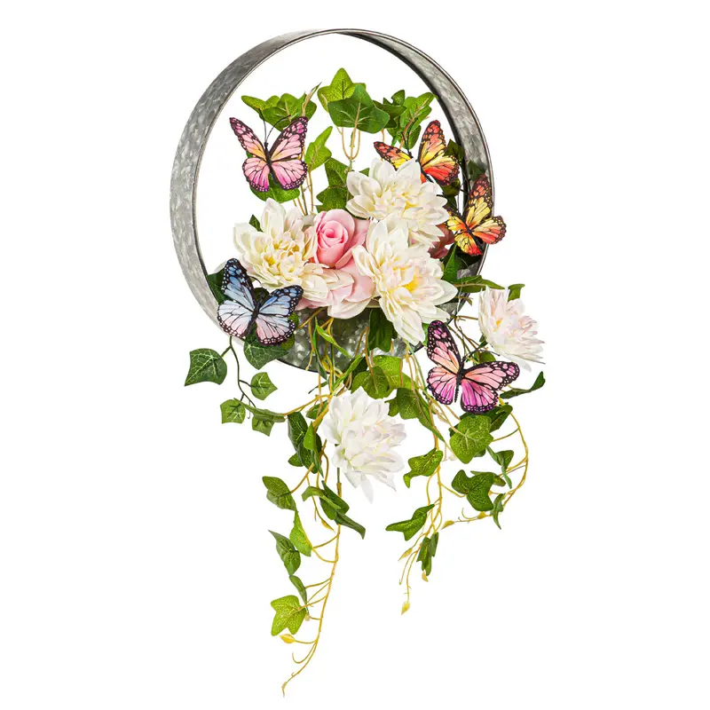 Floral And Butterfly Wall Art – Nature-Themed Decorative Panel 1