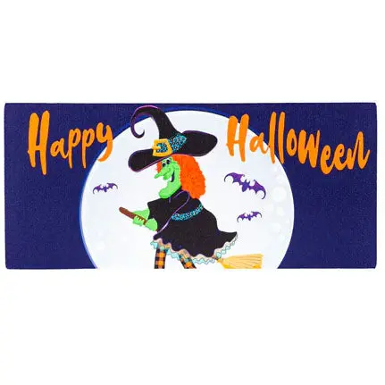 Flying Witch-Themed Sassafras Doormat 1