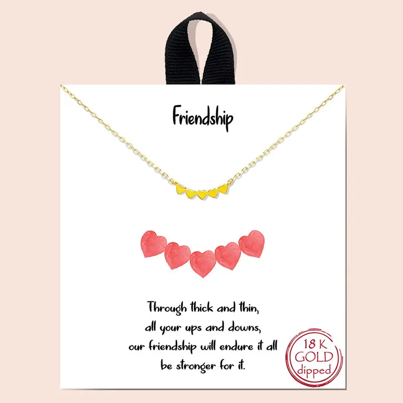 Friendship Symbol Necklace – Gold Tone 1