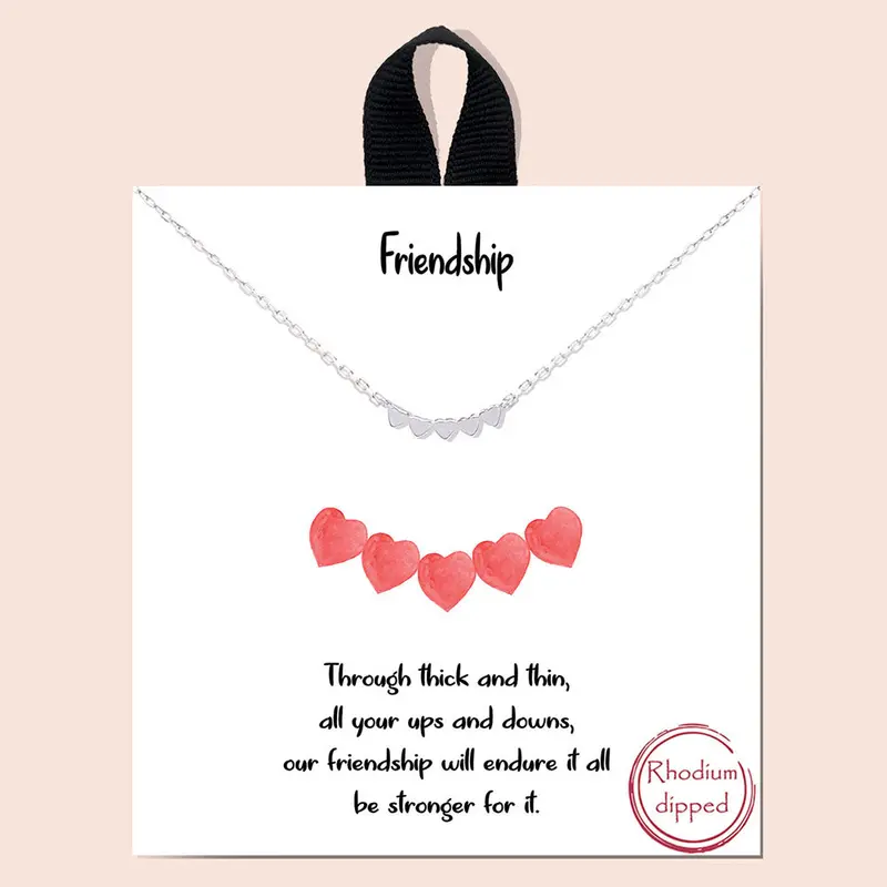 Friendship Symbol Necklace – Silver Tone 1
