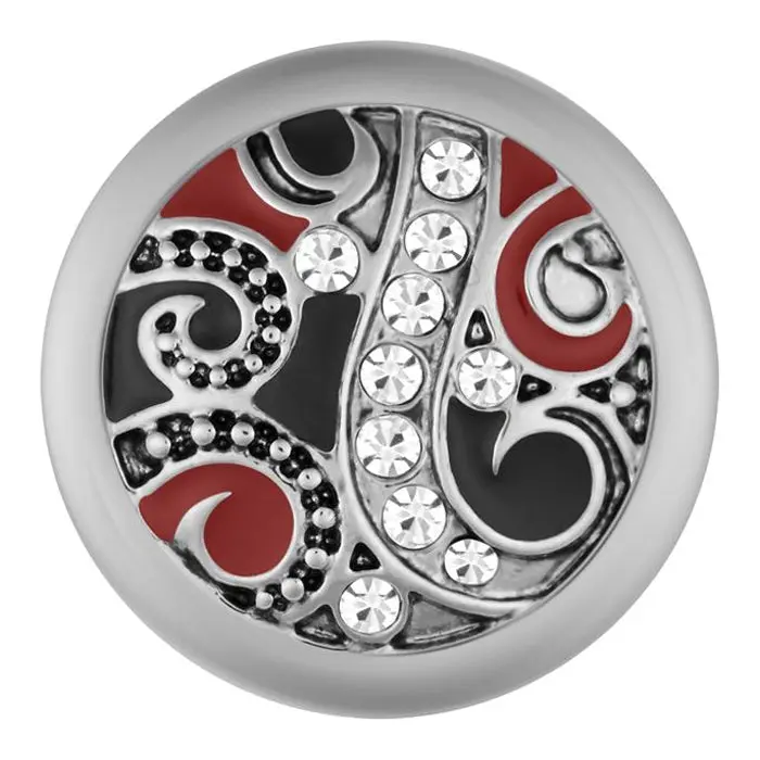 Ginger Snaps Arden Collection – Crimson Red & Matte Black Snap Button 1
