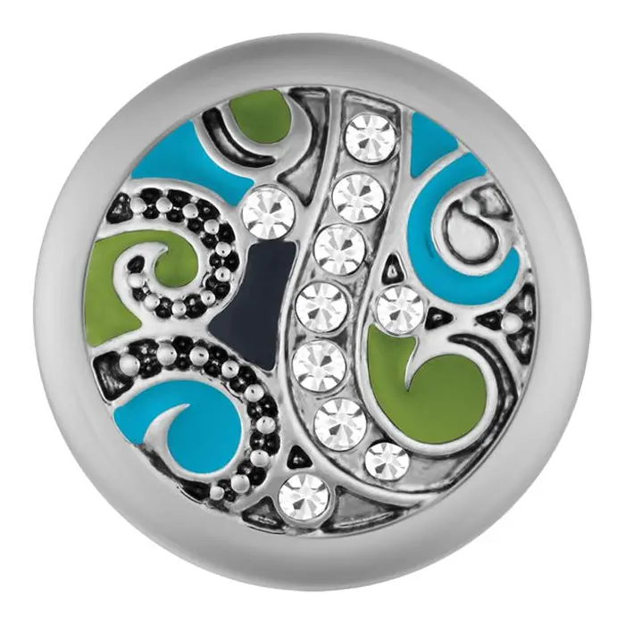 Ginger Snaps Arden Collection – Turquoise & Green Snap Button 1