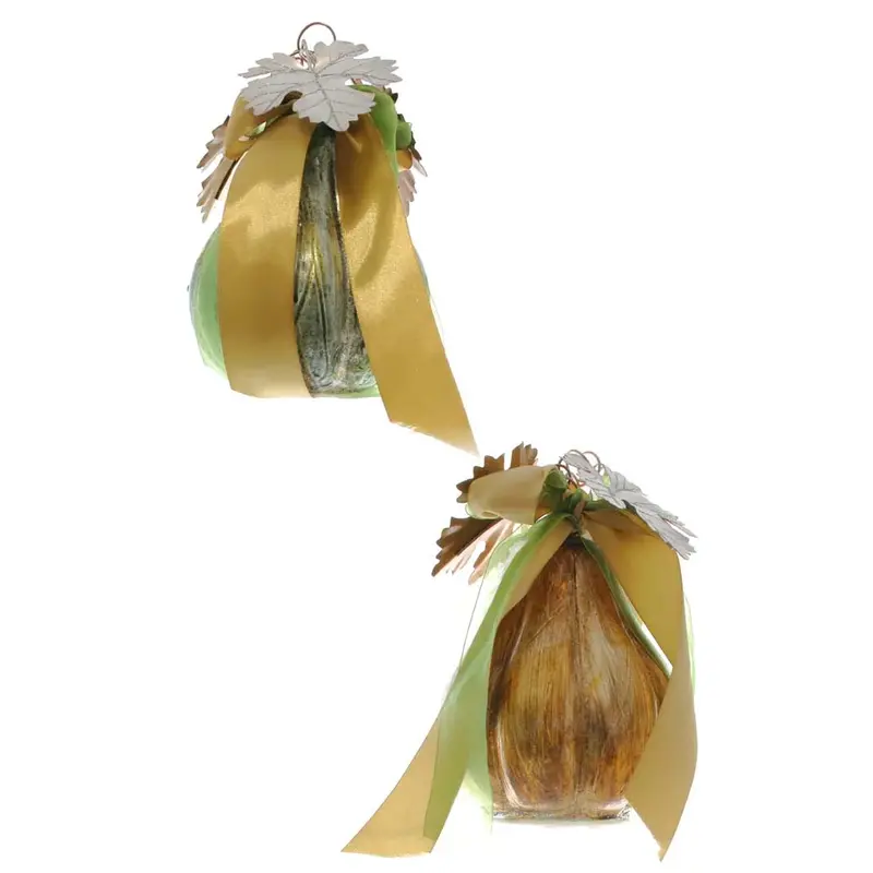 Glass Pumpkin Tabletop Decor With Led Light – Two Designs 1