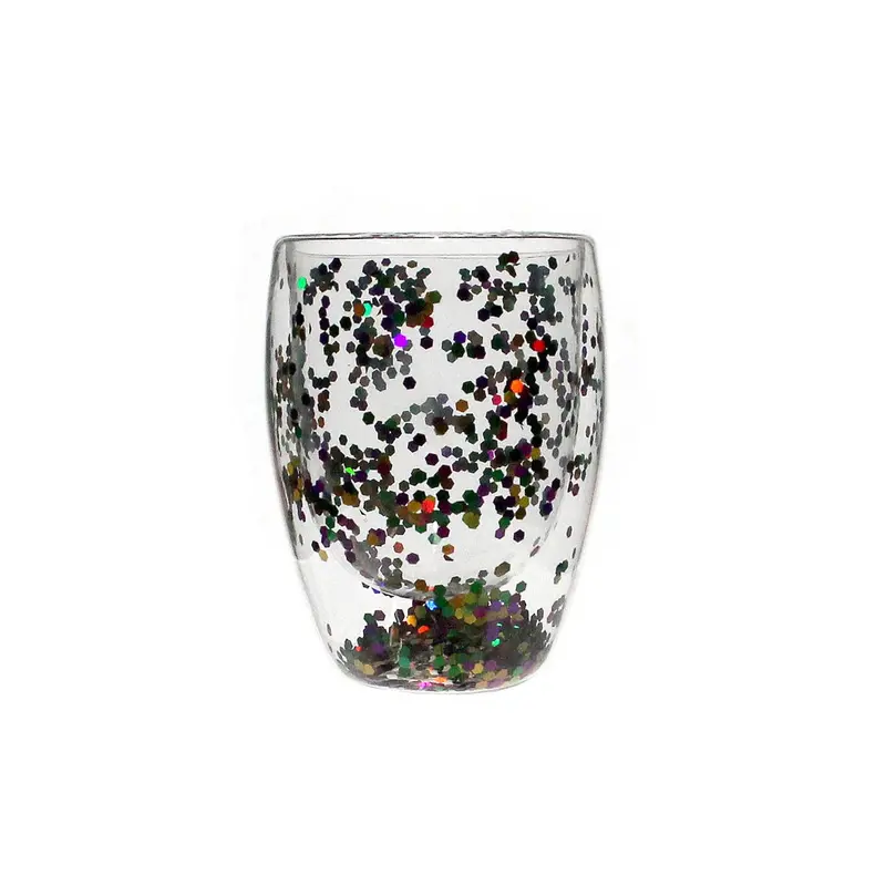 Glitter-Finished Acrylic Stemless Wine Glass – Mardi Gras Edition 1