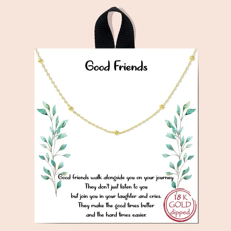 Gold Friendship Necklace For Best Friends 1