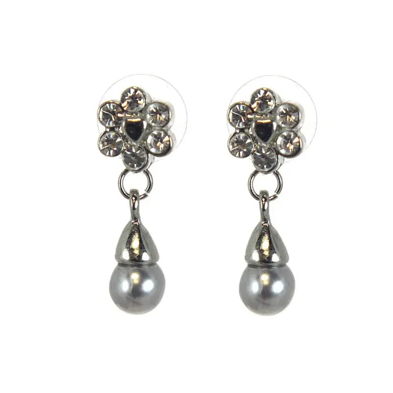 Grey Freshwater Pearl Stud Earrings 1