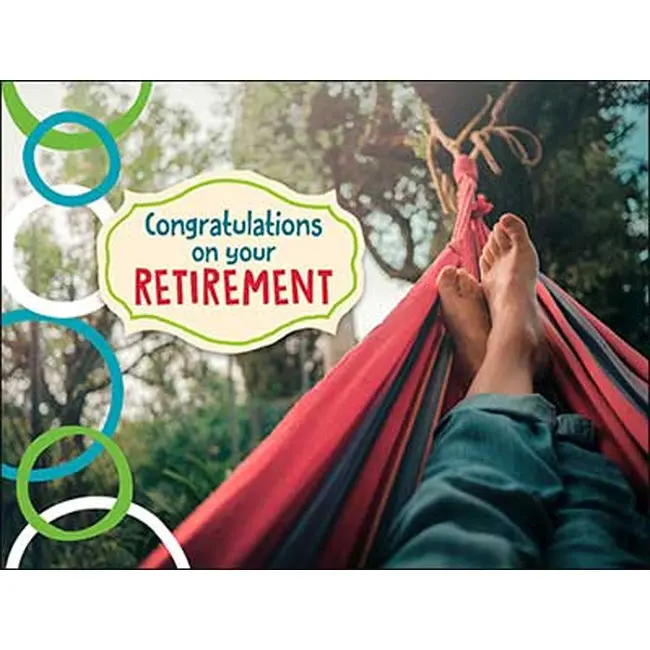 Hammock Illustration Retirement Celebration Card 1