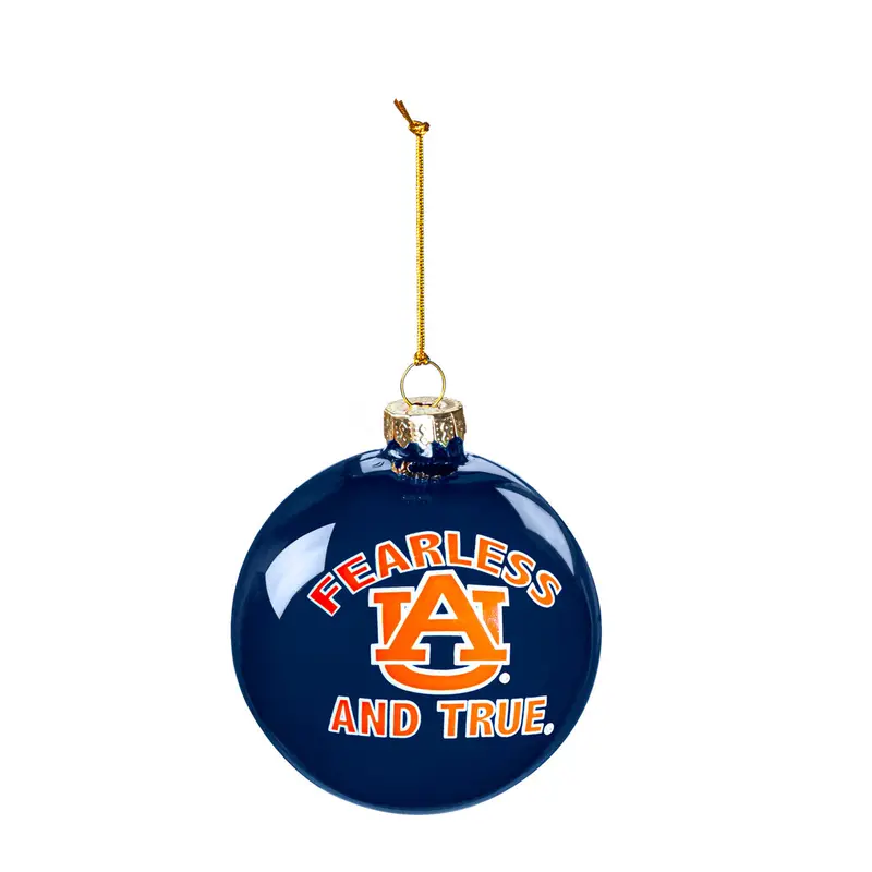 Hand-Blown Auburn University Christmas Ornament 1