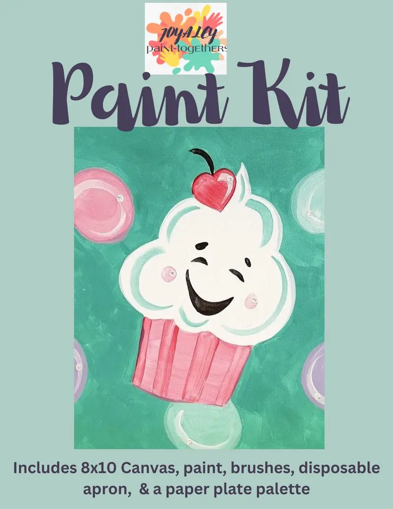 Happy Cupcake Themed Paint Kit For Kids & Adults 1