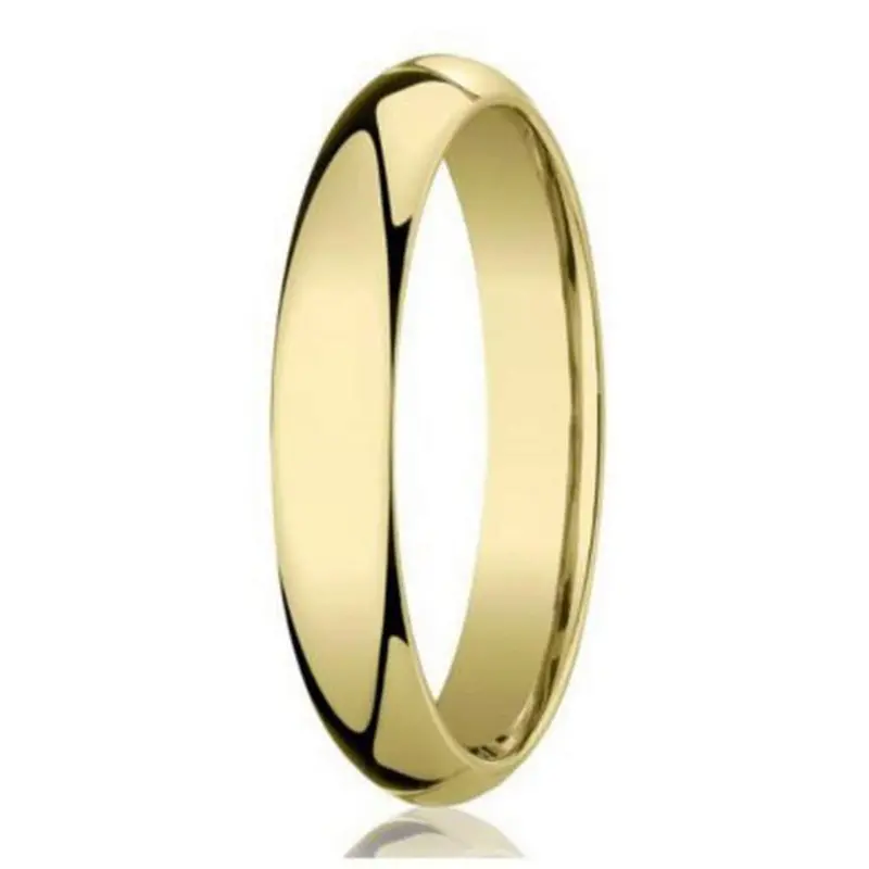 Harrison 3Mm Domed Comfort-Fit Men'S Wedding Ring In 14K Yellow Gold 1