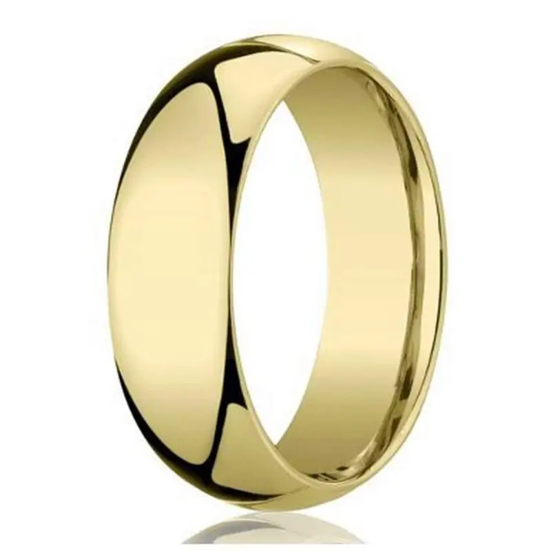 Harrison 5Mm Domed Comfort-Fit Men'S Wedding Ring In 14K Yellow Gold 1