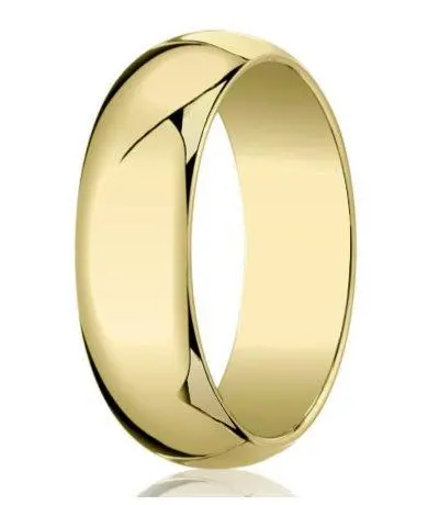 Harrison 7Mm Polished Dome Men'S 14K Yellow Gold Wedding Ring 1