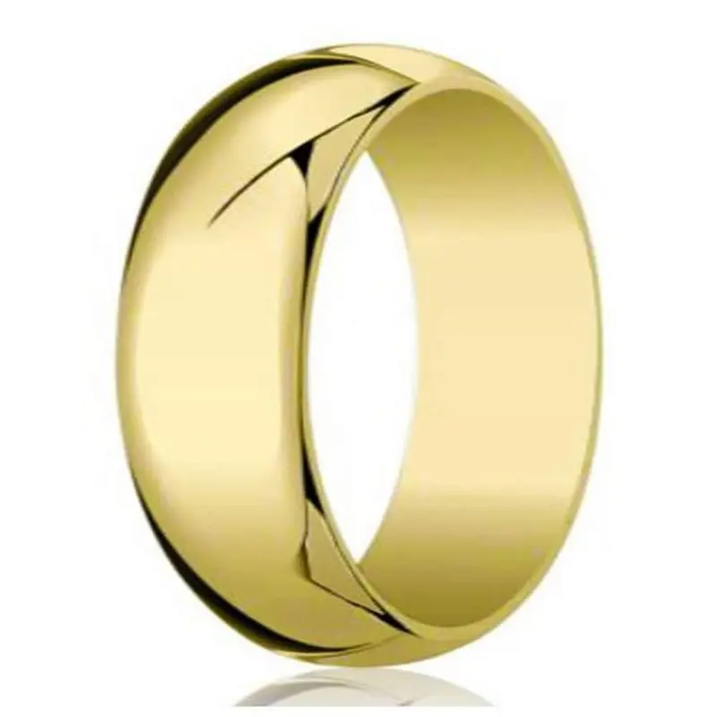 Harrison 8Mm Polished Dome Men'S 14K Yellow Gold Wedding Ring 1