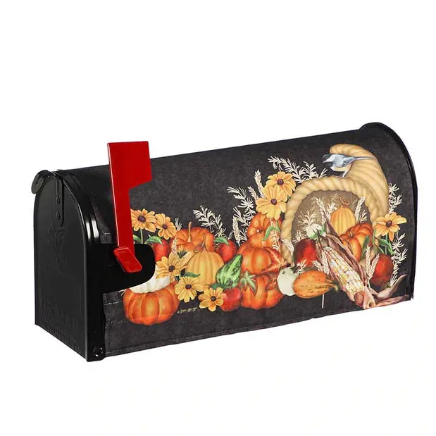 Harvest-Themed Cornucopia Mailbox Cover 1