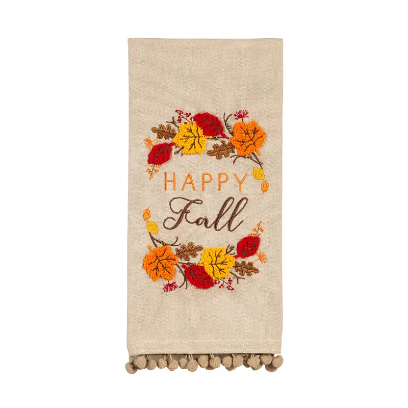 Harvest-Themed Fall Tea Towel – Cotton Kitchen Linen 1