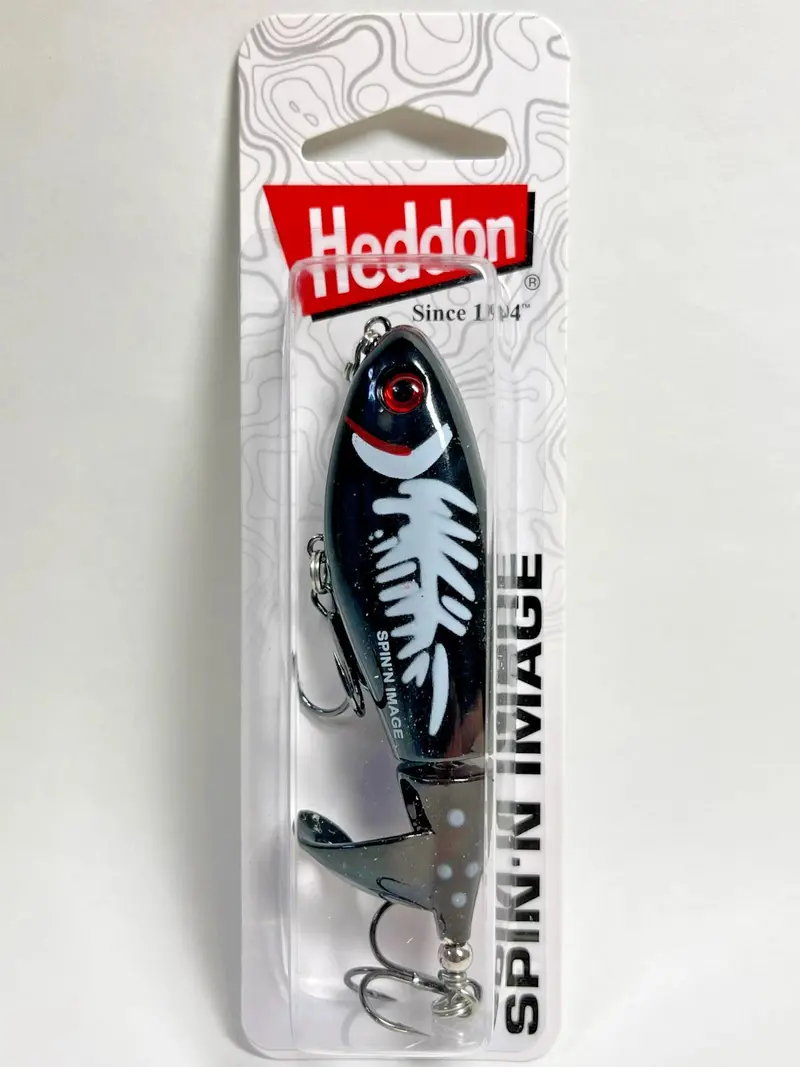 Heddon Spin'N Image X9370 Inline Spinnerbait – #302 Black/White Herring Finish 1