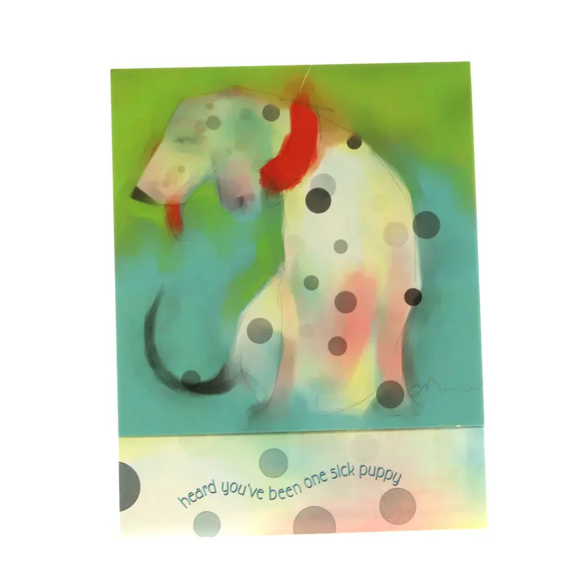 Humorous Get Well Card: 'Heard You’Ve Been One Sick Puppy' 1