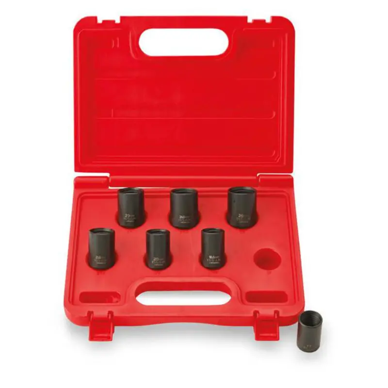 Iss Uk Set08Lug 7-Piece 1/2" Drive Lug Nut Remover Socket Set (17–26Mm) 1