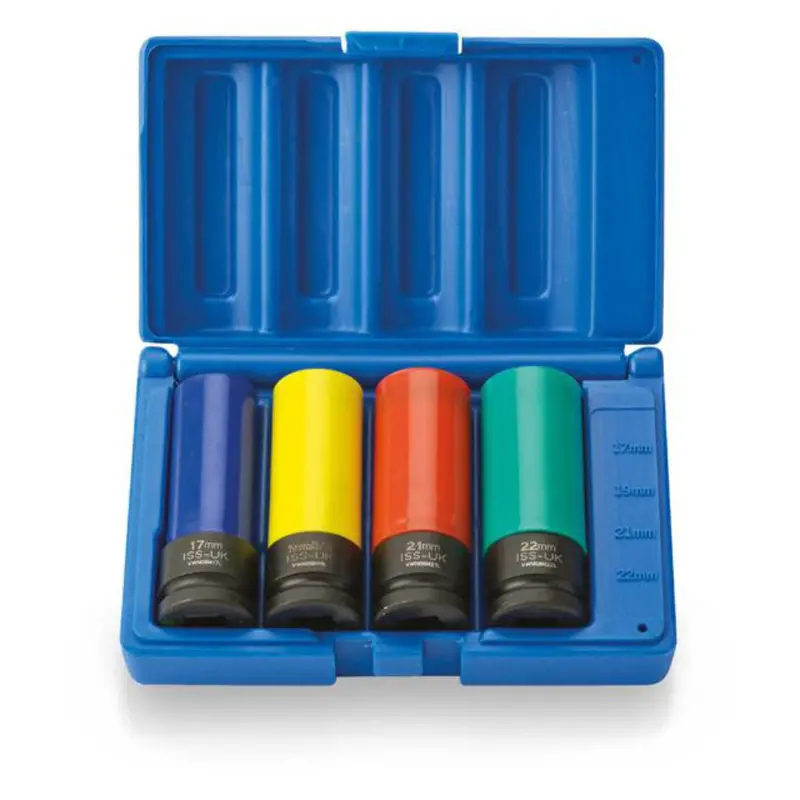 Iss Uk Set08Vwn4 4-Piece 1/2" Drive Alloy Wheel Nut Socket Set 1