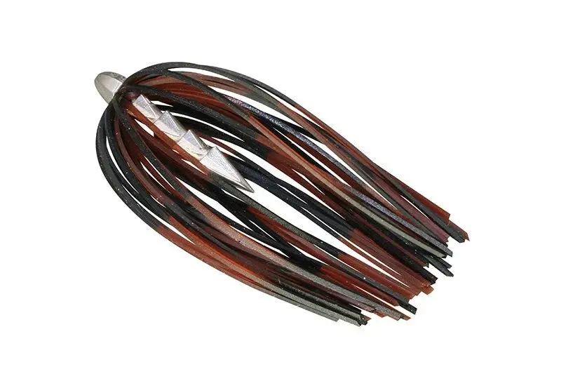 Jackall Tungsten Custom Sinker – Hole Nail Design, 1/8 Oz, Black-Brown Stripe 1