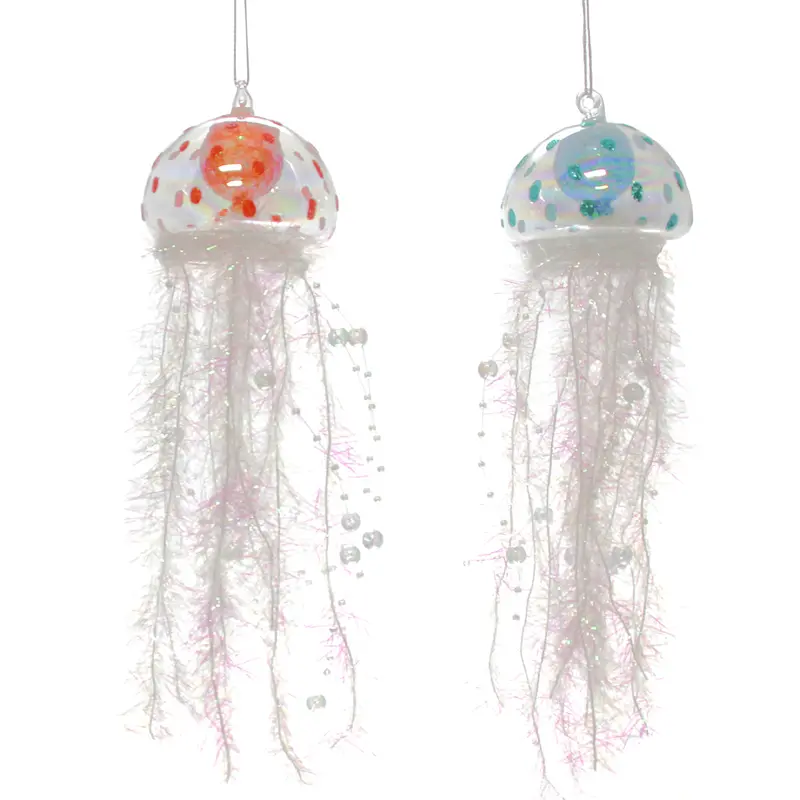 Jellyfish-Shaped Glass Ornament – 2 Unique Variants 1