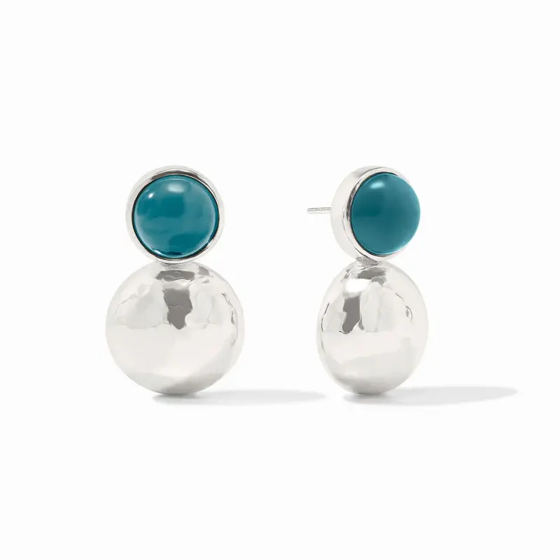 Julie Vos Solara Montana Blue Midi Earrings – Dainty Hoop-Style Studs 1