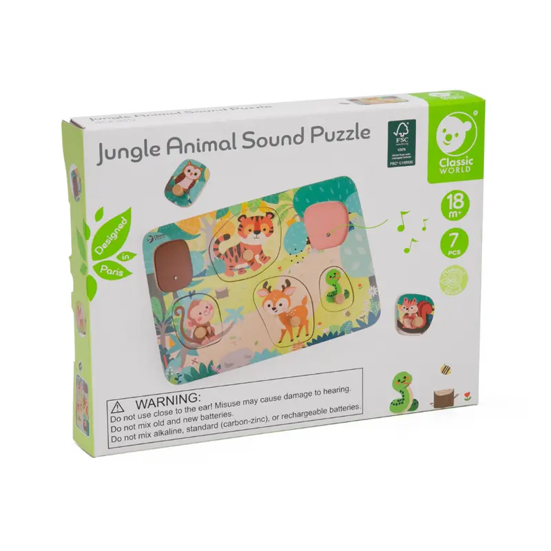 Jungle Animal Sound Puzzle – Classic World Interactive Animal Identification Toy 1