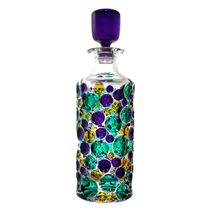 Kaleidoscope Pattern Glass Decanter – Mardi Gras Limited Edition 1