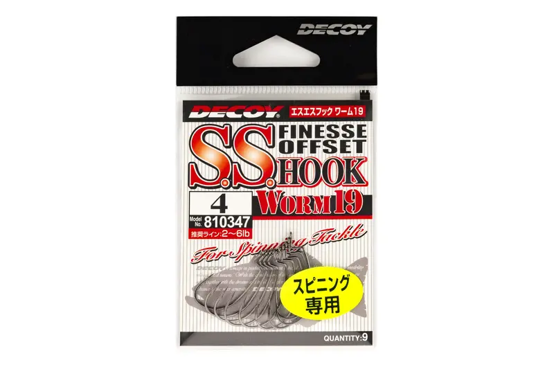 Katsuichi Decoy Worm19 S.S. Hook – Finesse Offset Hook For Light-Line Fishing And Small Bait Applications 1
