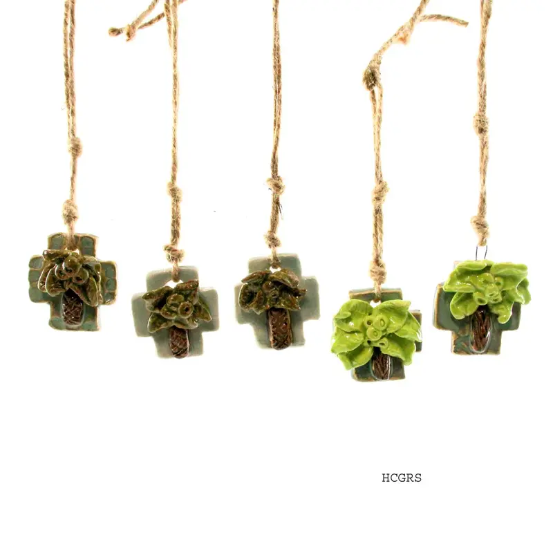 Kimberly Lang Hurricane Cross Ornament – Tiny Green Version 1
