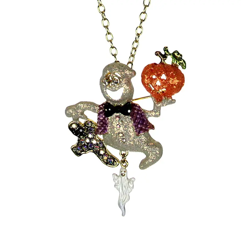 Kirks Folly Boo Boo Ghost Pin And Matching Necklace Set 1