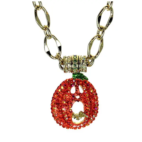 Kirks Folly Oh My Pumpkin Magnetic Jewelry Enhancer & Necklace 1