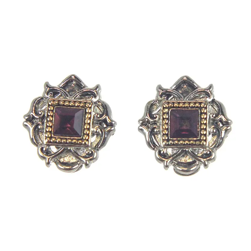 Kirks Folly Tuscan Sun Amethyst Clip-On Earrings 1