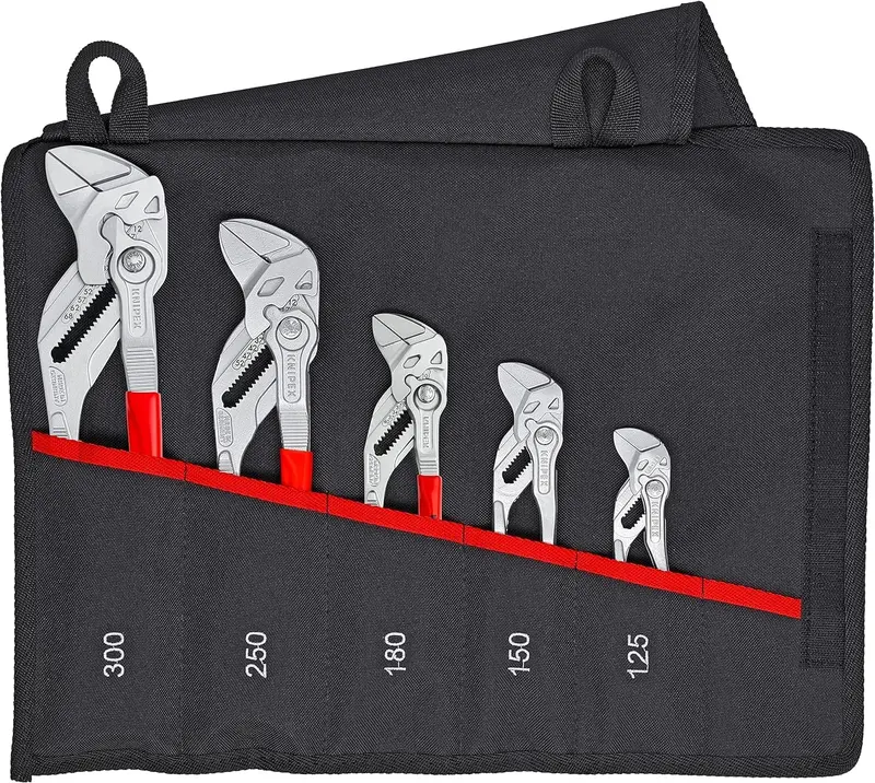 Knipex 5-Piece Adjustable Water Pump Plier Set – 125–300Mm, Versatile Jaw Configuration 1