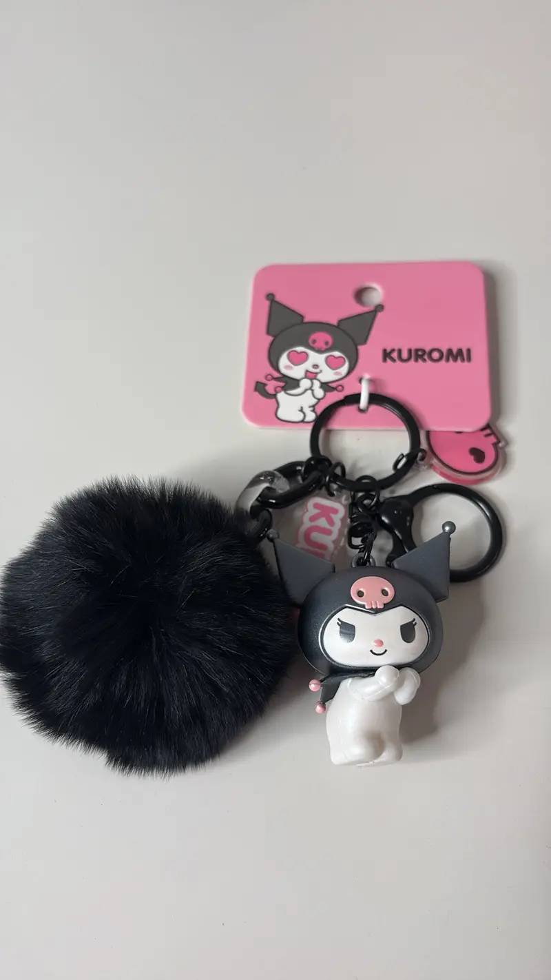 Kuromi Pom-Pom Charm Rolling Tray 1