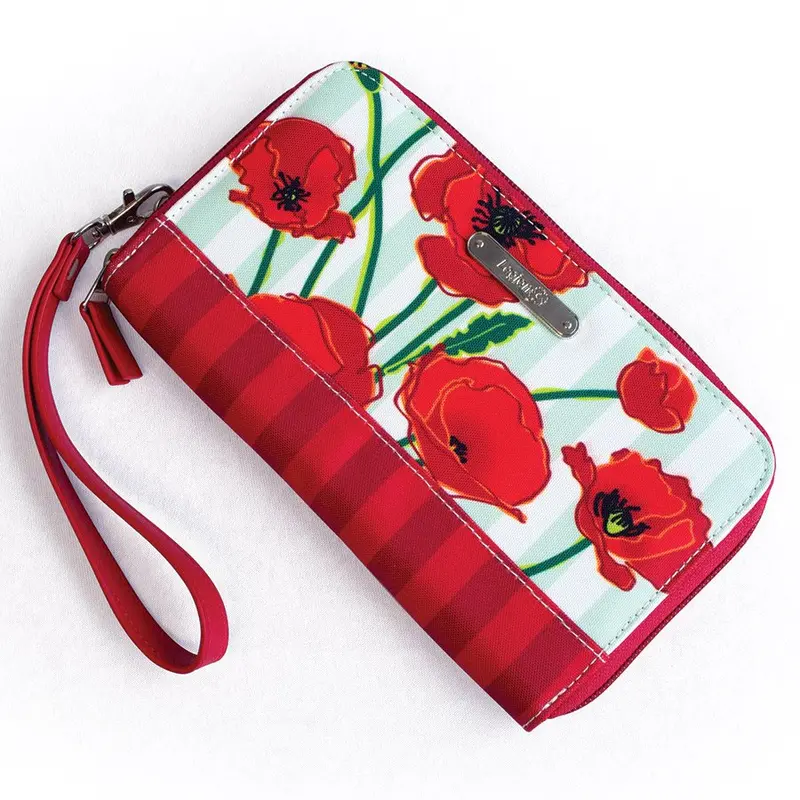 Ladies’ Poppy Pattern Wallet – Stylish & Functional Accessory 1