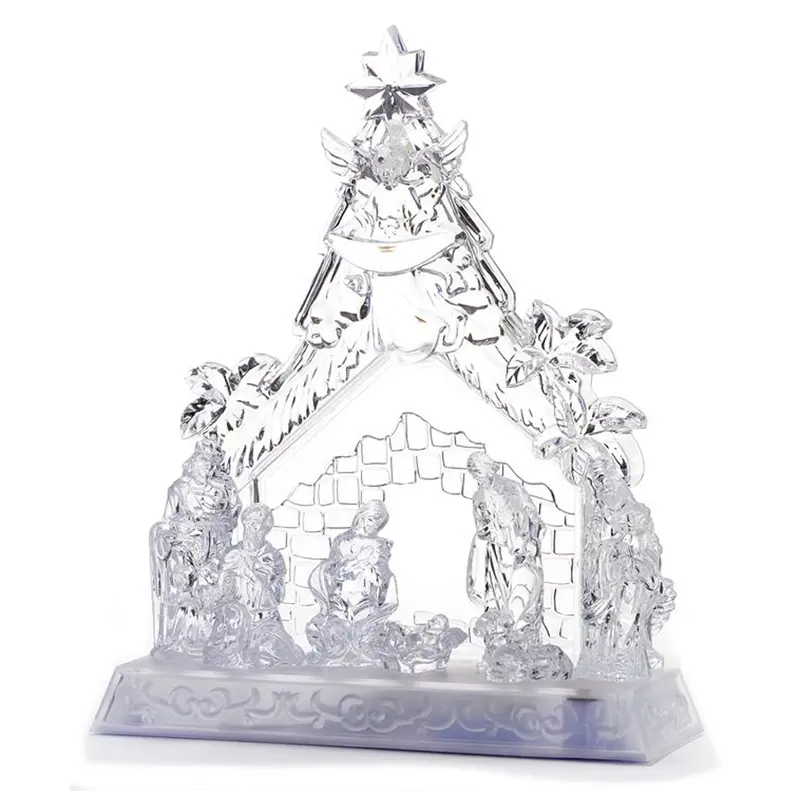 Led Nativity Scene Display – Illuminated Holiday Tabletop Set 1