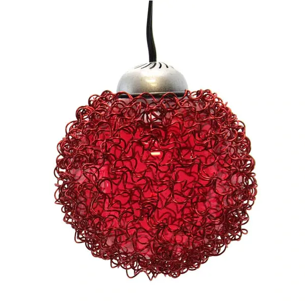 Led Red Glass Ball Ornament 1