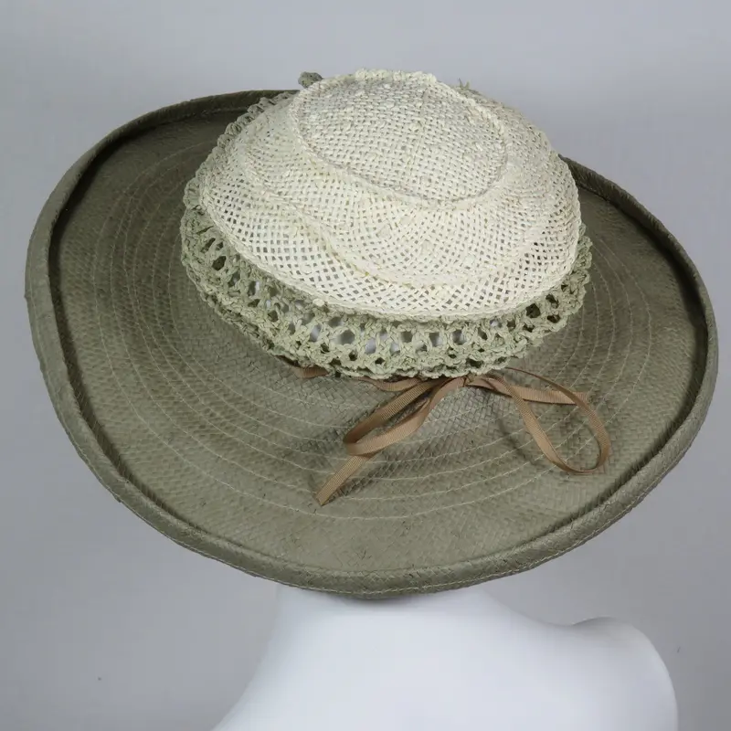 Lido Hat In Taupe And Ivory Color Blend 1