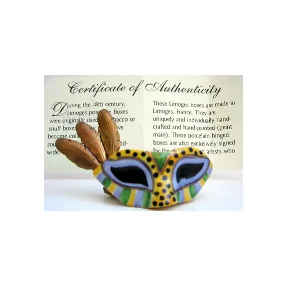 Limoges-Style Mask Jewelry Box 1
