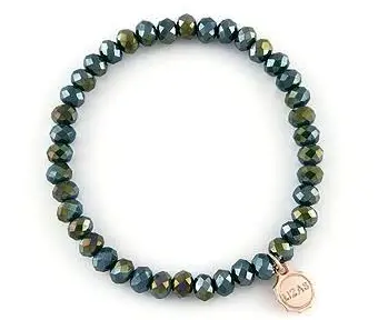 Lizas Clairsville Turtle Green 6Mm Crystal Bracelet 1