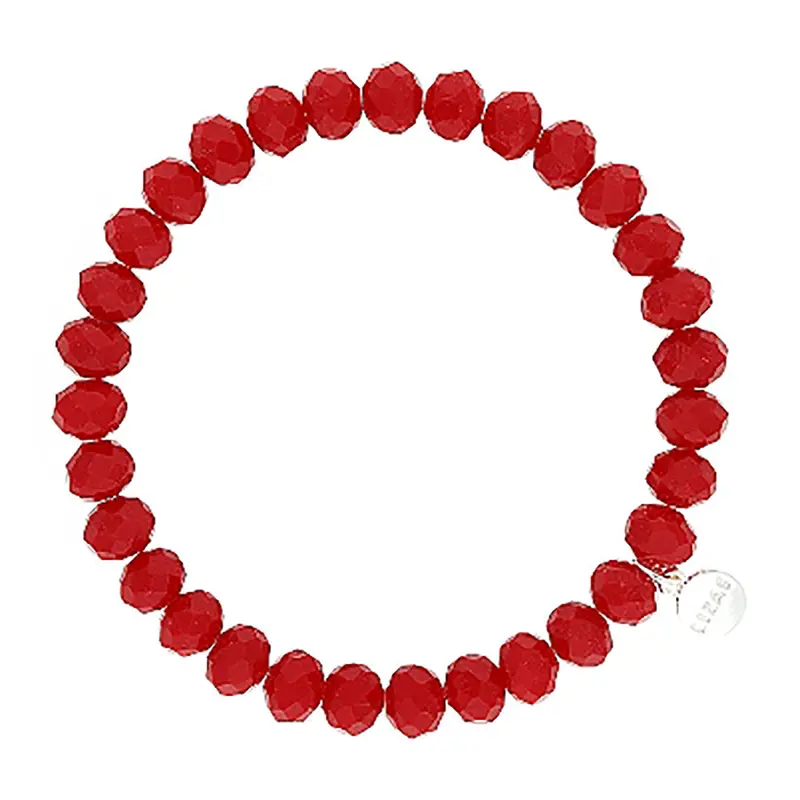 Liza'S Clarksville Red Crystal Bracelet – 8Mm Faceted Beads 1