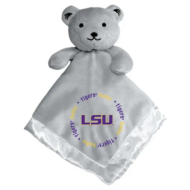 Lsu Tigers Gray Security Bear Plush For Babies 1