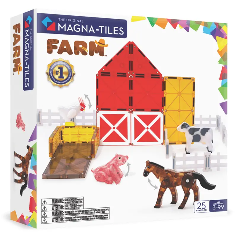 Magna-Tiles Farm Animals Magnetic Building Kit – 25 Pcs 1