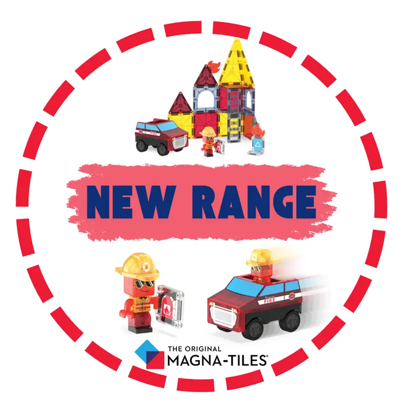 Magna-Tiles Fire Rescue Shelf Wobbler Promotional Sign 1