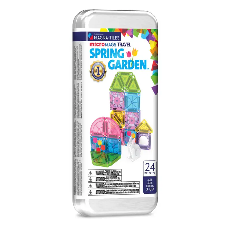 Magna-Tiles Micromags Spring Garden 24-Piece Travel Magnetic Set 1