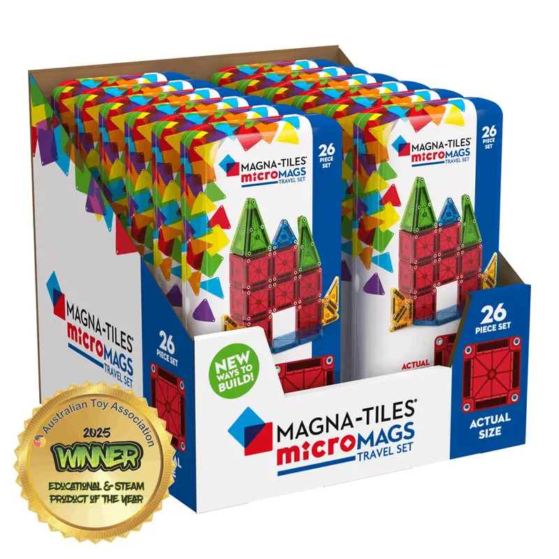 Magna-Tiles Micromags Travel Kit – 26-Piece Magnetic Building Set 1