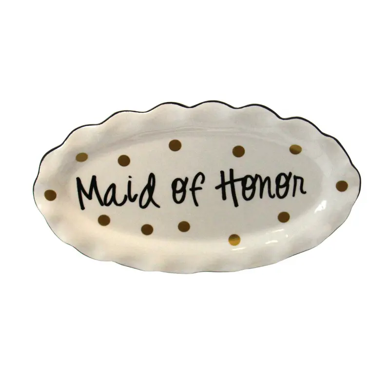 Maid Of Honor Trinket Dish – Keepsake Jewelry Tray 1