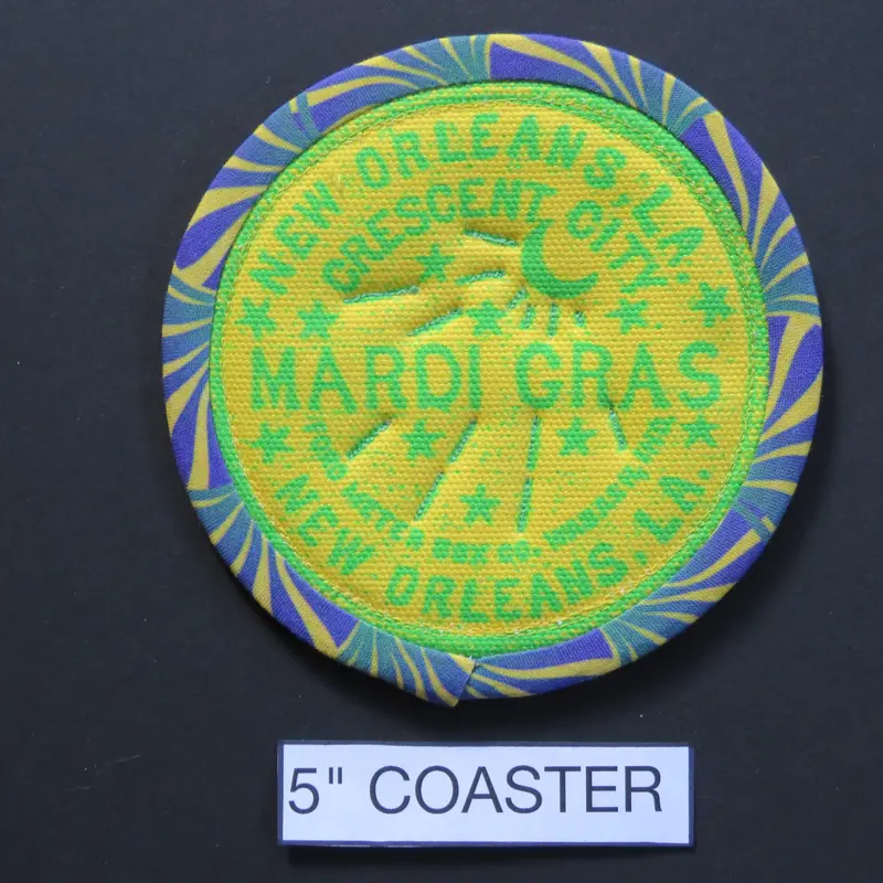 Mardi Gras Coaster Set – Absorbent Cotton Coasters With Festive Prints 1
